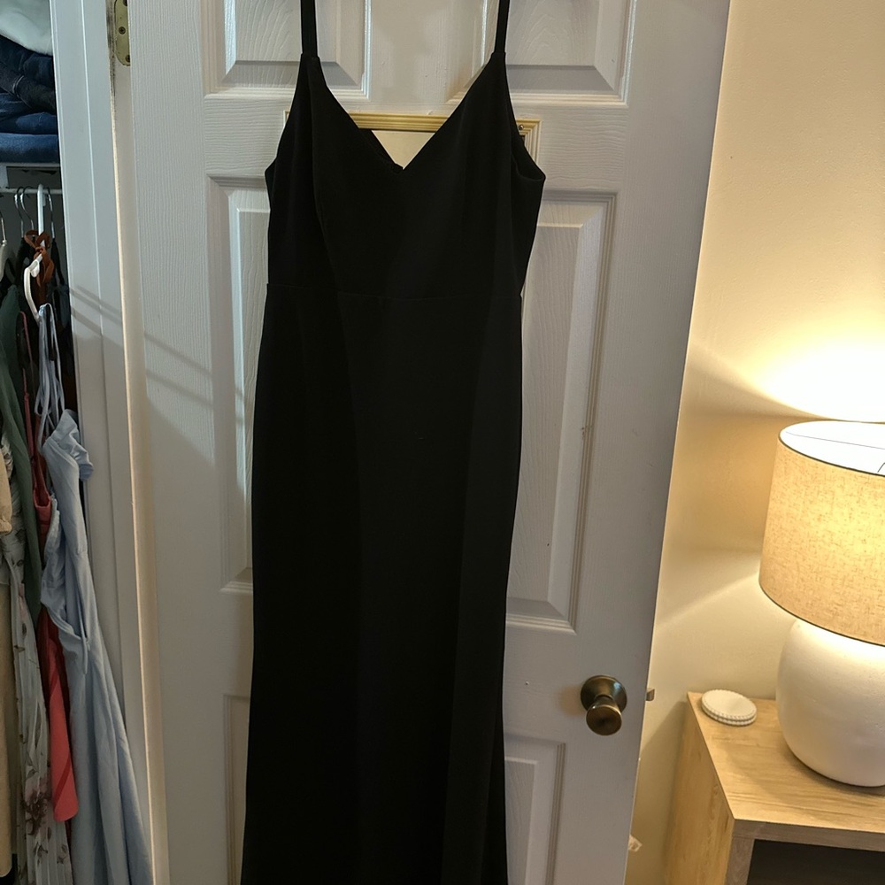 Lulu's Elegant Black One Shoulder Dress